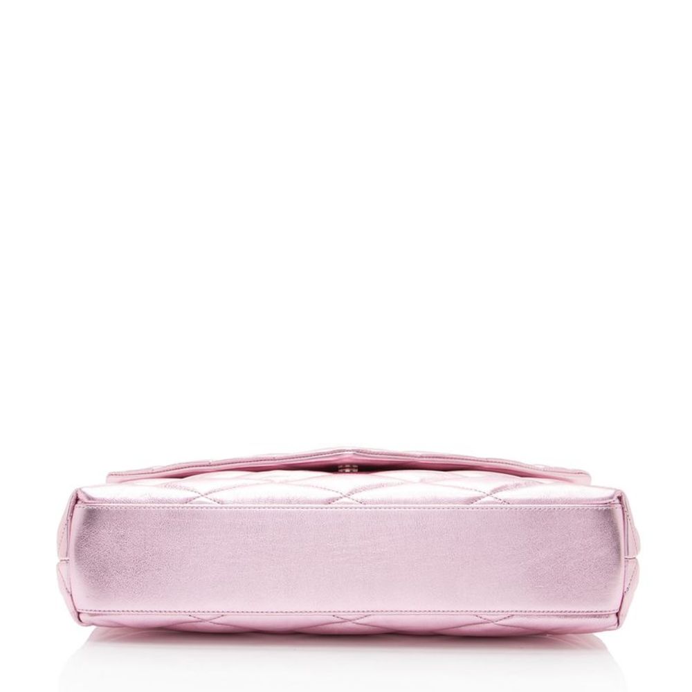 Saint Laurent Metallic Quilted Lambskin Puffer Sade Clutch - Picture 4 of 14